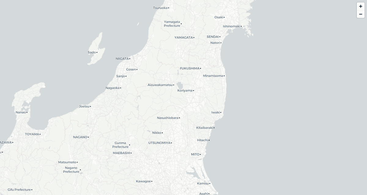 st.map の地図プロット